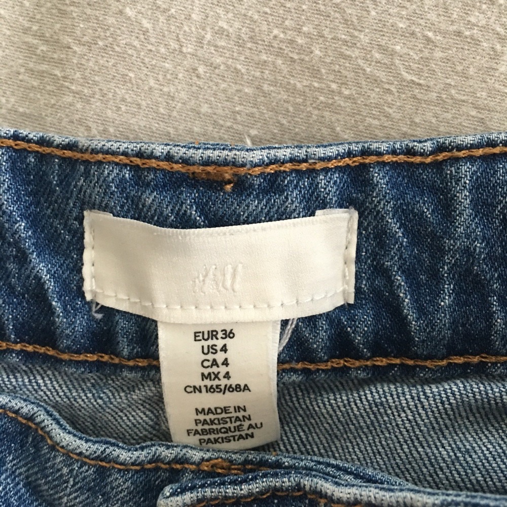 H&M High Rise Wide Leg Jeans Women's Size 4 or 25x29 Denim Light Wash Baggy - Picture 7 of 11